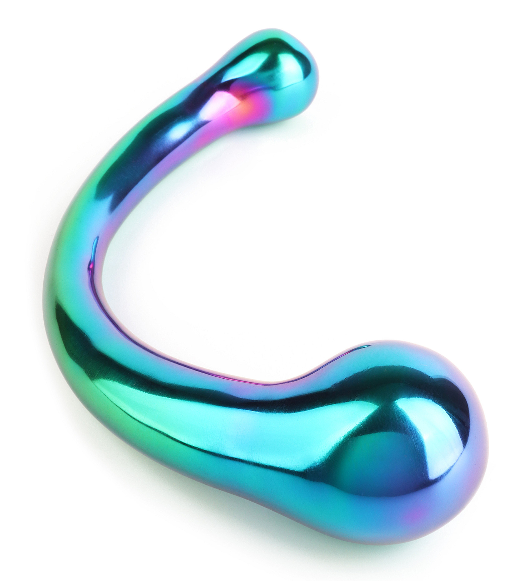 Gode en métal THE CURVY G-SPOT 23 x 4.2 cm Irisé