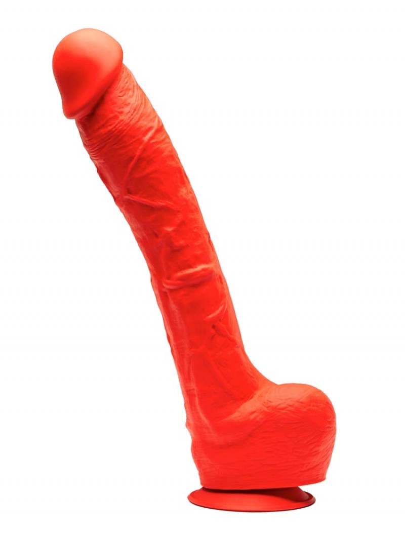 Gode en silicone STRETCH N°7 - 32 x 7cm Rouge
