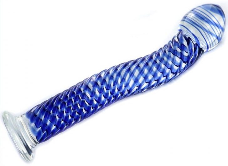 Gode en verre BLUE WAVE 17.5 x 2.6 cm