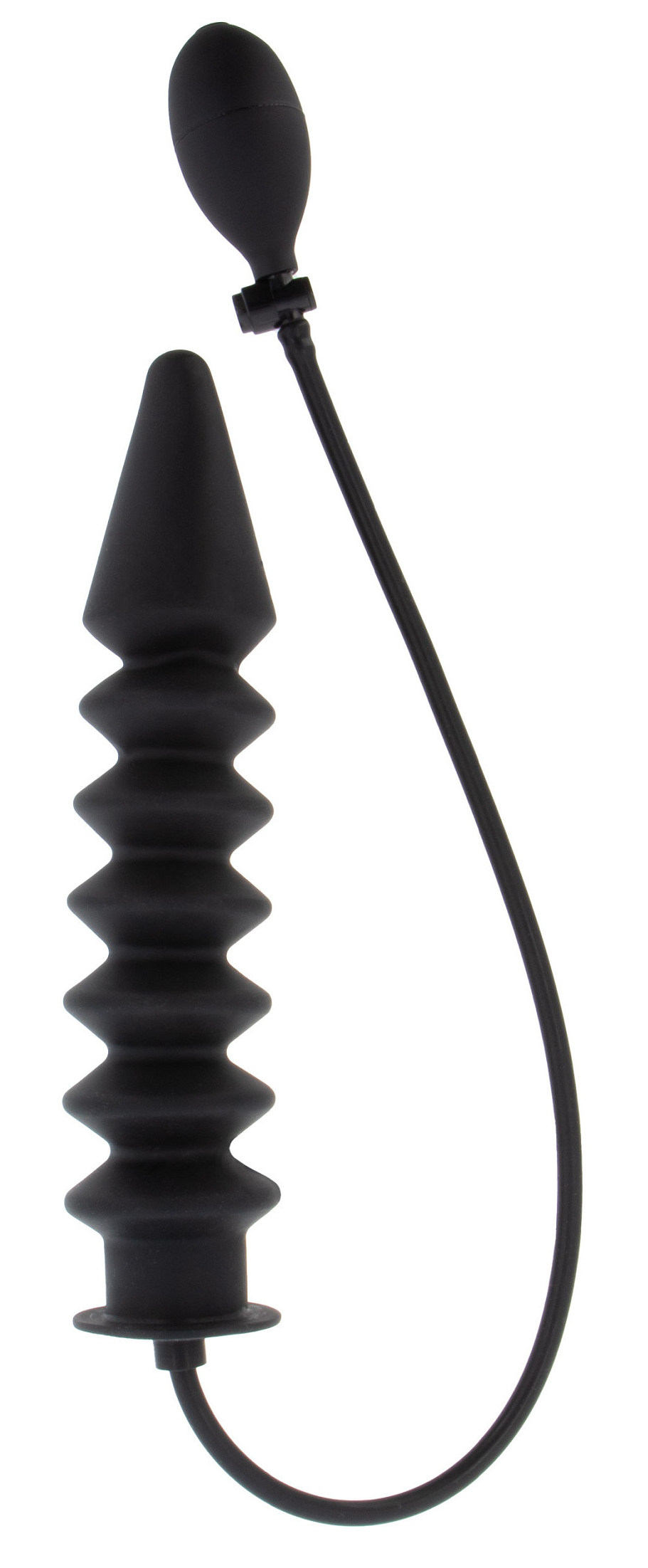 Gode gonflable en silicone EXPERT RIBBED 28 x 6 cm Noir