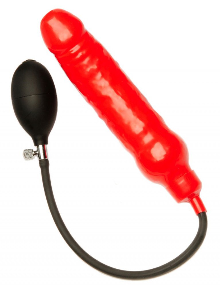 Gode gonflable rouge 15 x 4.5 cm