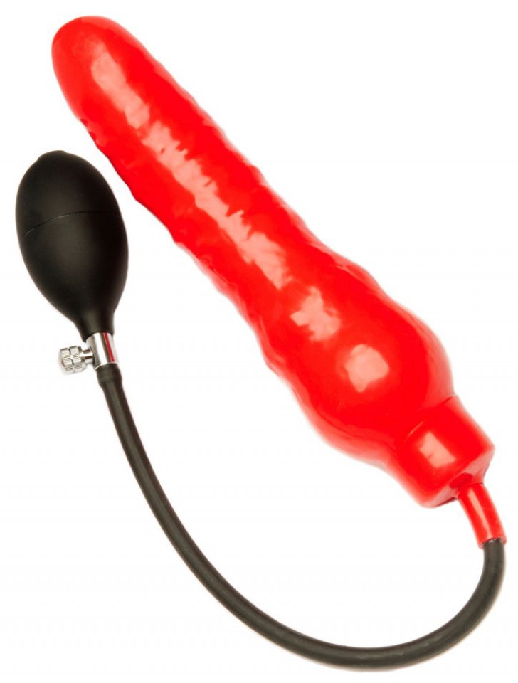 Gode gonflable rouge 16 x 4.5 cm