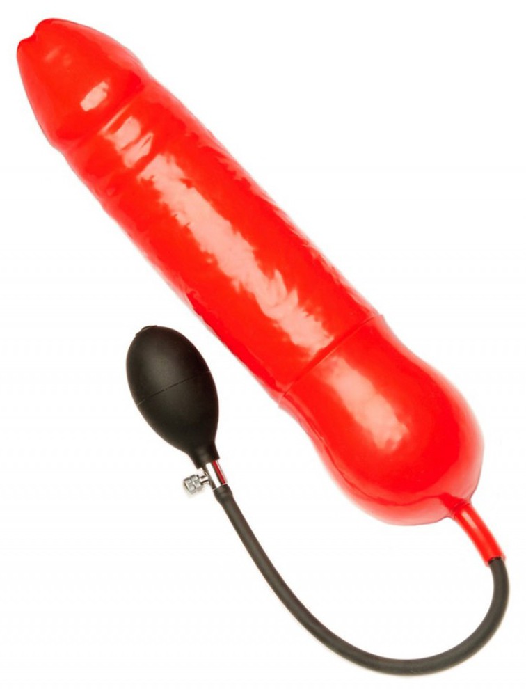 Gode gonflable Rouge 30 x 7 cm