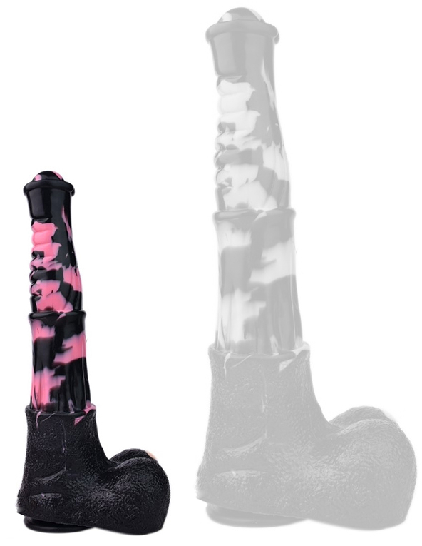 Gode Horse TINULF M 19 x 5cm Noir-Rose