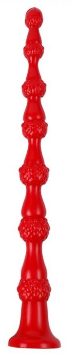 Gode long BEADS REPTIL 50 x 5cm Rouge