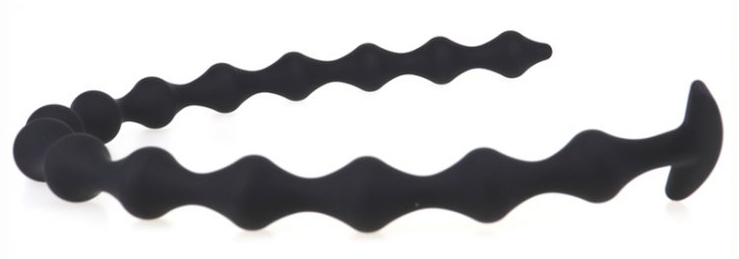 Gode long en silicone THIN BEADS 55 x 2.3cm