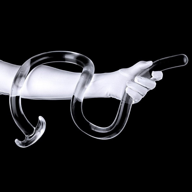 Gode long GIANT SNAKE 100 x 3cm Transparent