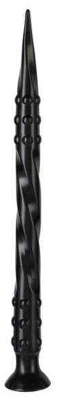 Gode long POINTED TWIST M 50 x 4 cm Noir