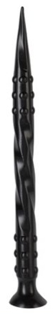 Gode long POINTED TWIST S 40 x 3 cm Noir