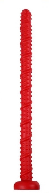 Gode long SPIRAL DOT 50 x 3.5cm Rouge