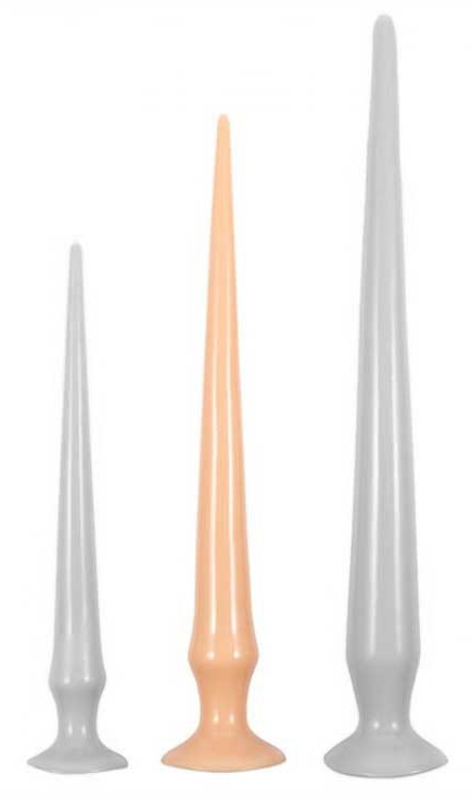 Gode long TAIL FLEX M 40 x 4.5 cm Flesh