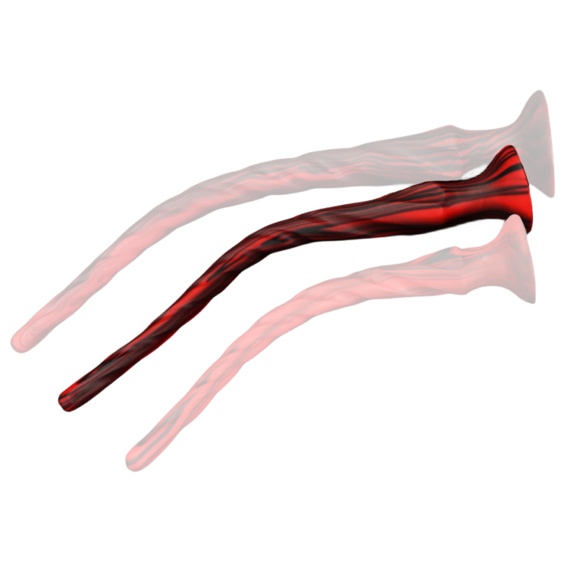 Gode long TORTHY M 46 x 4.7 cm Noir-Rouge