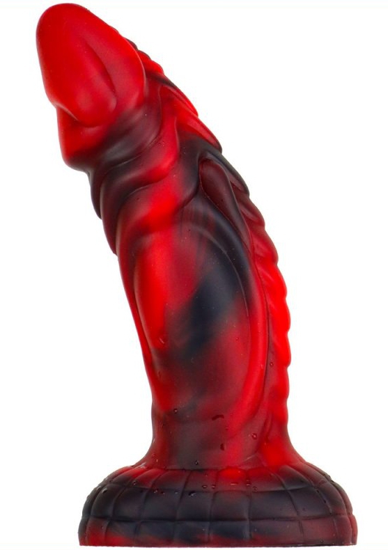 Gode Monster SQUAX 18 x 5.5cm Noir-Rouge