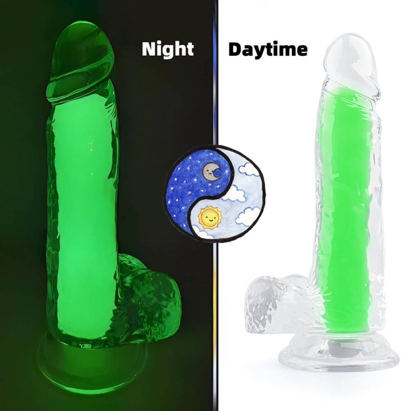 Gode phosphorescent COLOR GLOW 15 x 4.5cm Vert