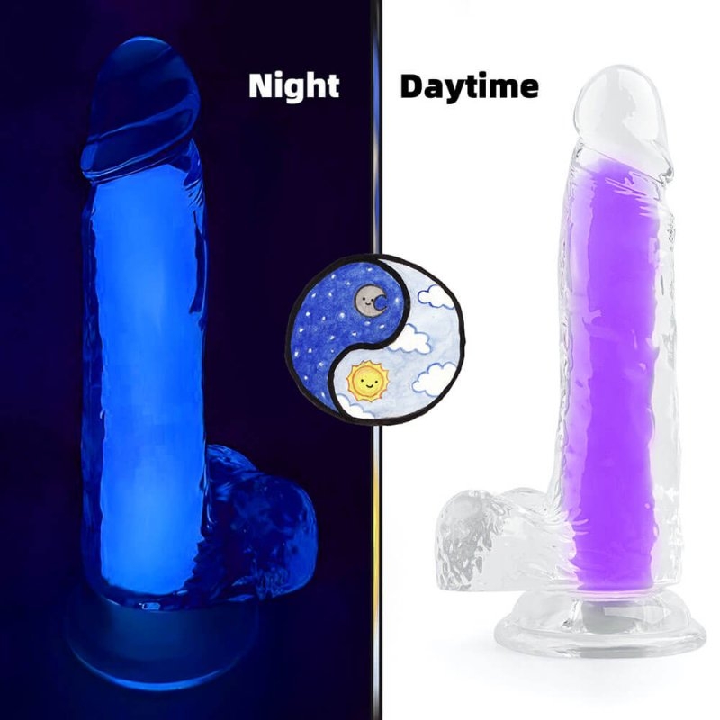 Gode phosphorescent COLOR GLOW 15 x 4.5cm Violet