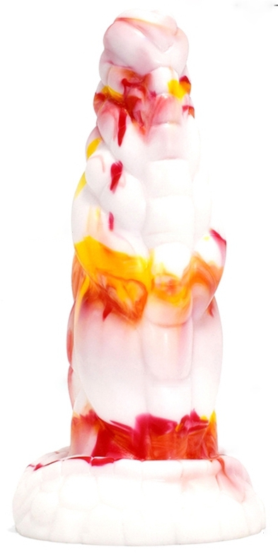 Gode PYTHOR 17 x 6cm Blanc-Orange
