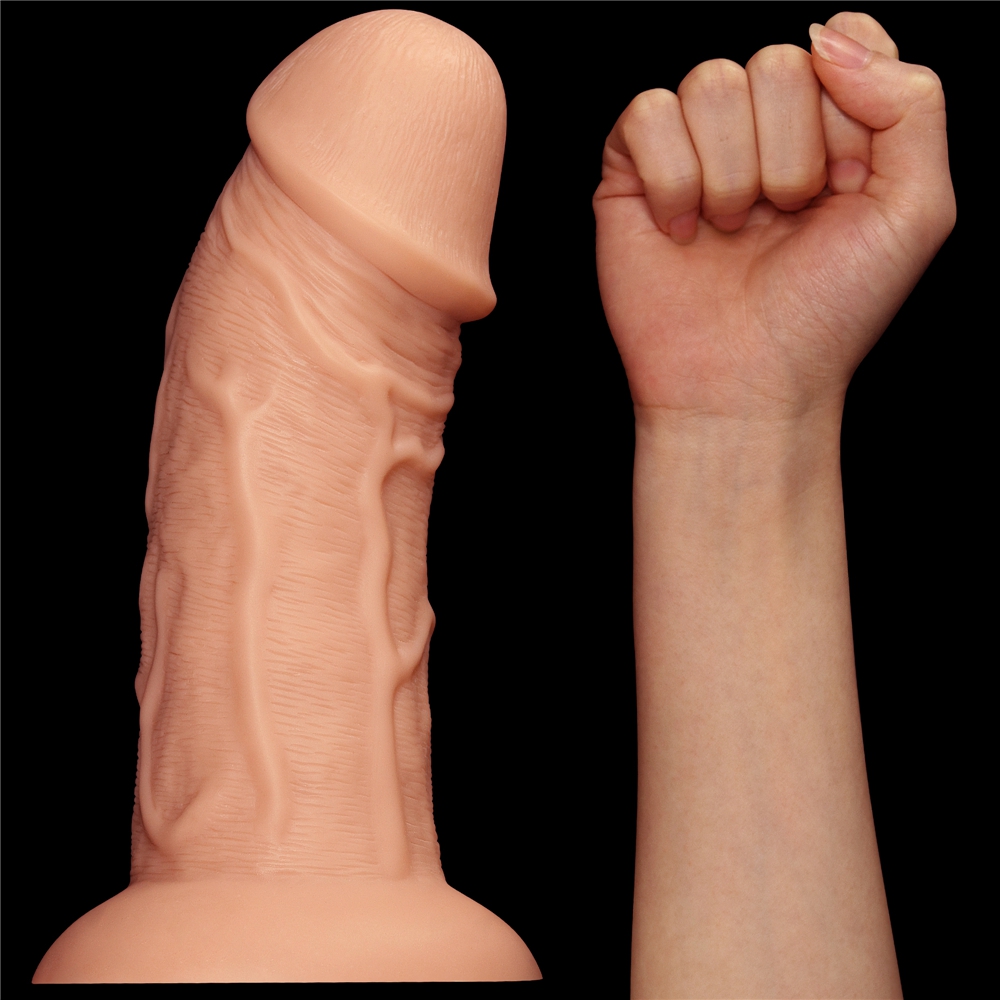 Gode réaliste CURVED Veiné 20 x 6.5 cm