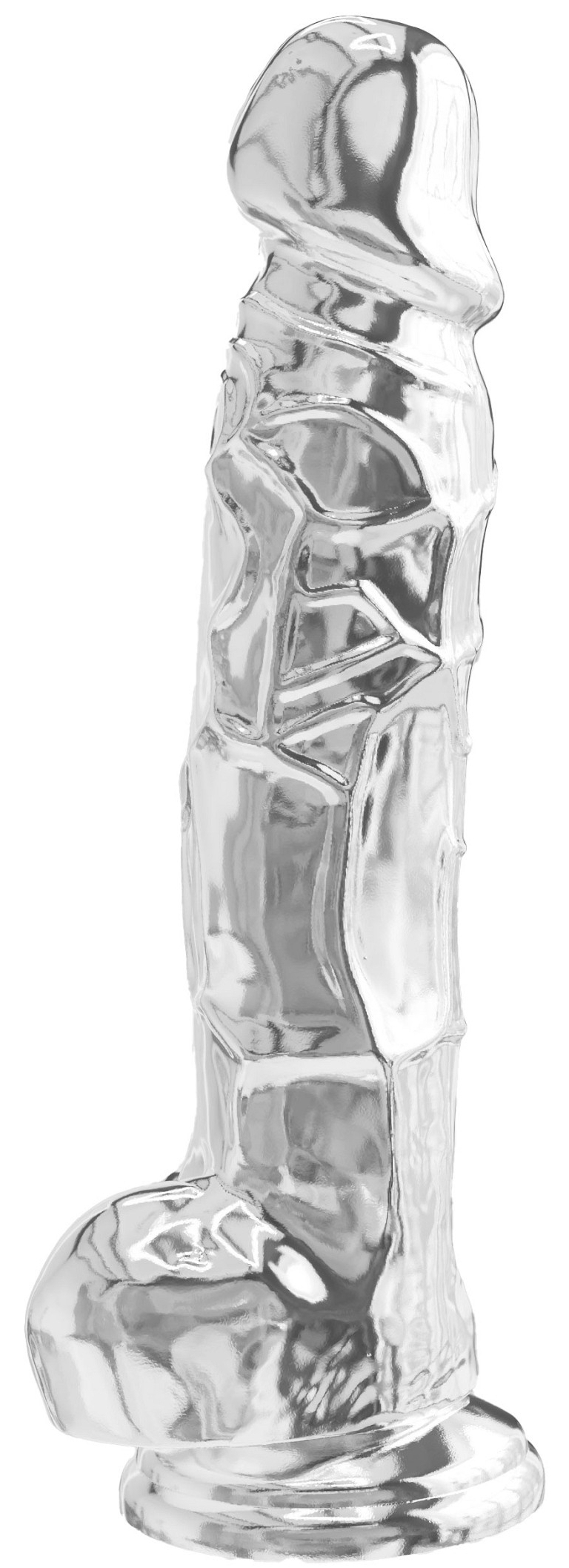 Gode Réaliste DIAMOND DICK 18 x 4.9cm Transparent