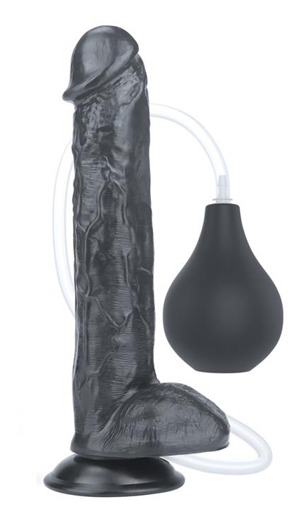 Gode réaliste éjaculateur SQUIRT 22 x 4.5cm Noir