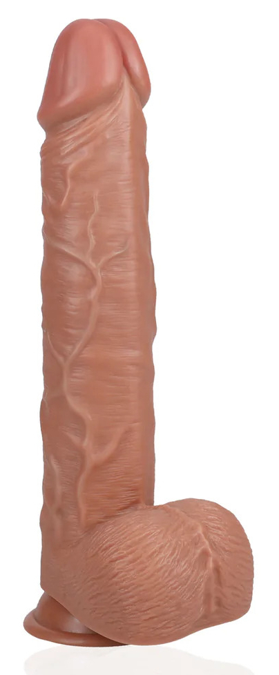 Gode Réaliste EXTRA LONG 29 x 7cm Marron