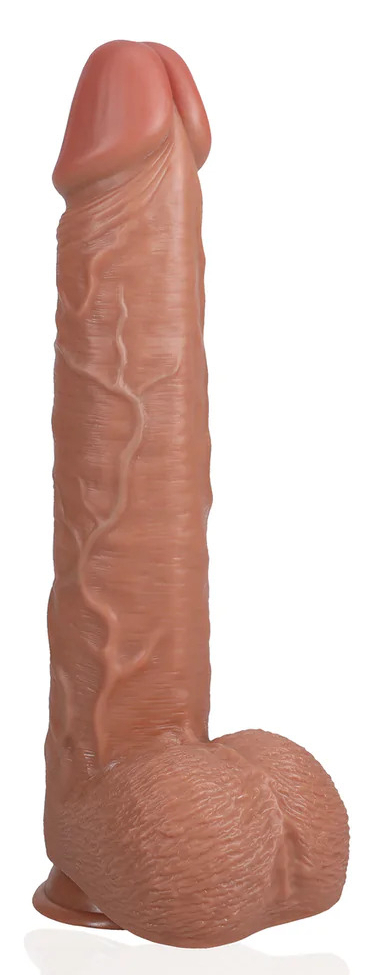 Gode Réaliste EXTRA LONG 31 x 7.5cm Marron