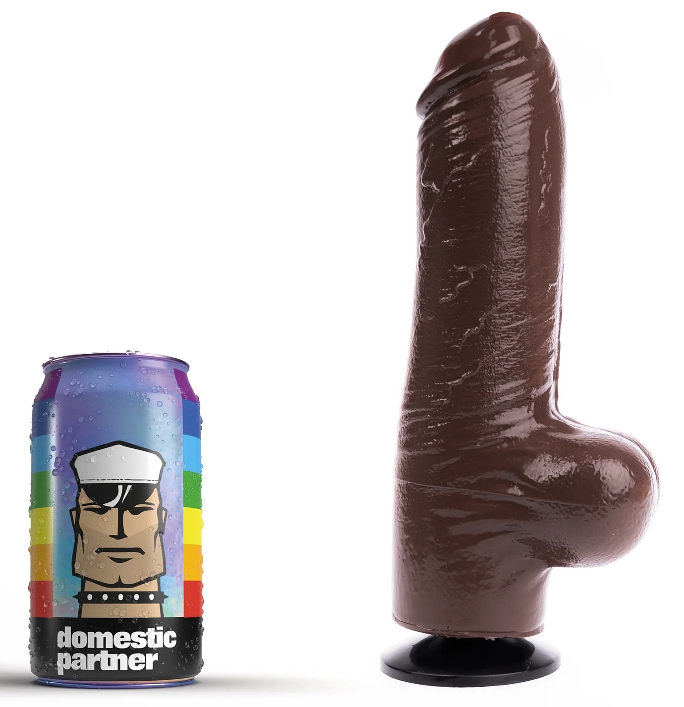Gode réaliste XL DP88BR FUNKER L 16 x 6 cm Marron