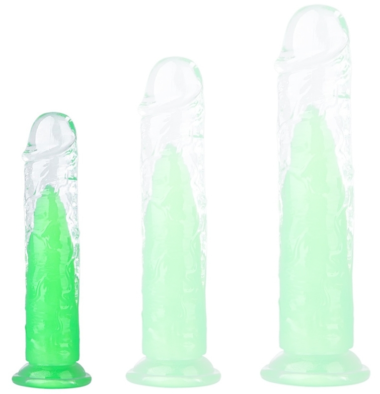 Gode transparent JELLIS S 17 x 3.3cm Vert