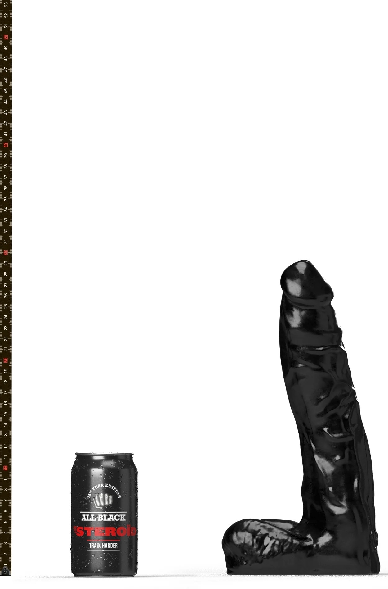 Gode XL ABS02 THE COACH All Black Steroïd 25 x 7cm