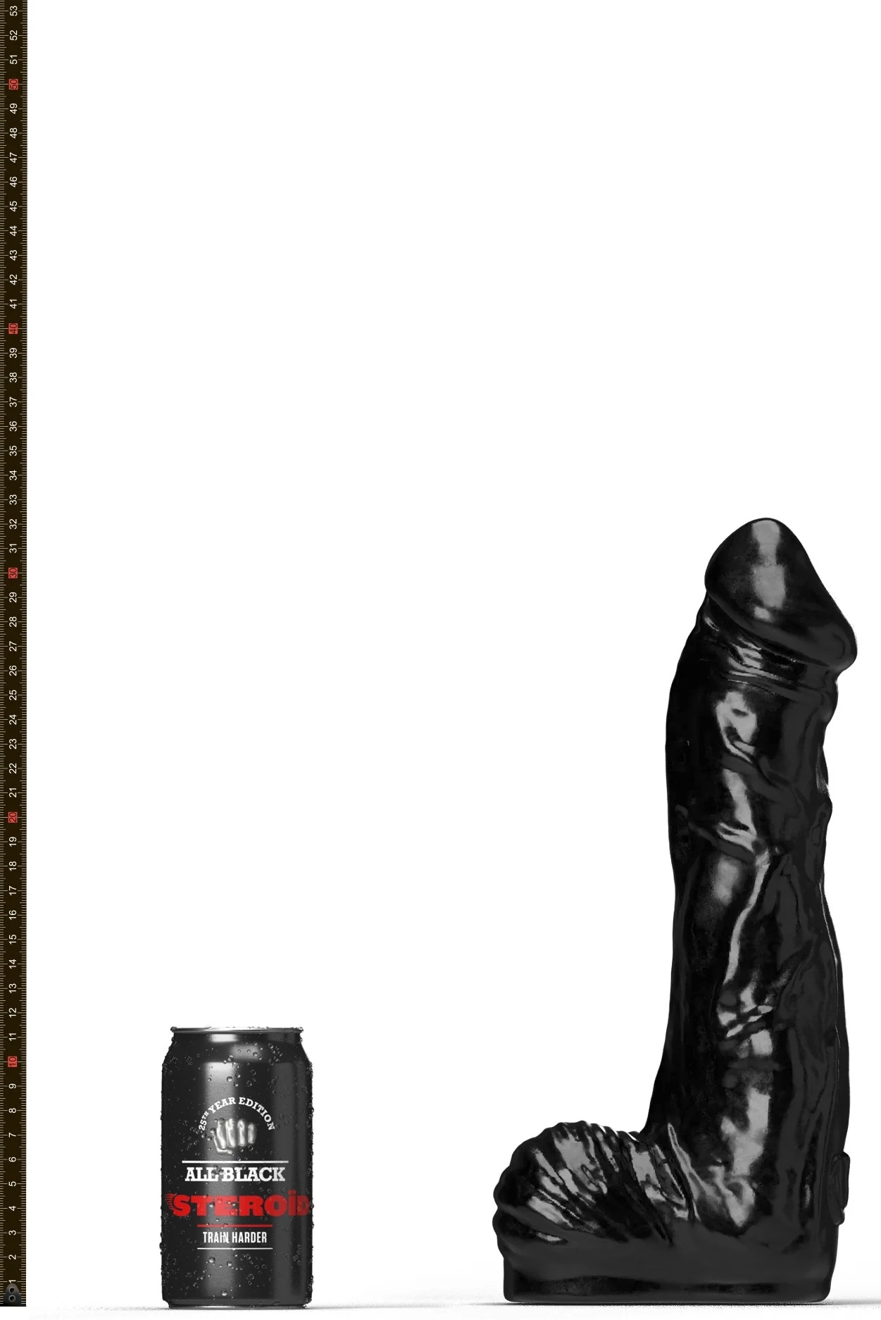Gode XXL ABS06 BODYBUILDER All Black Steroïd 26 x 8cm