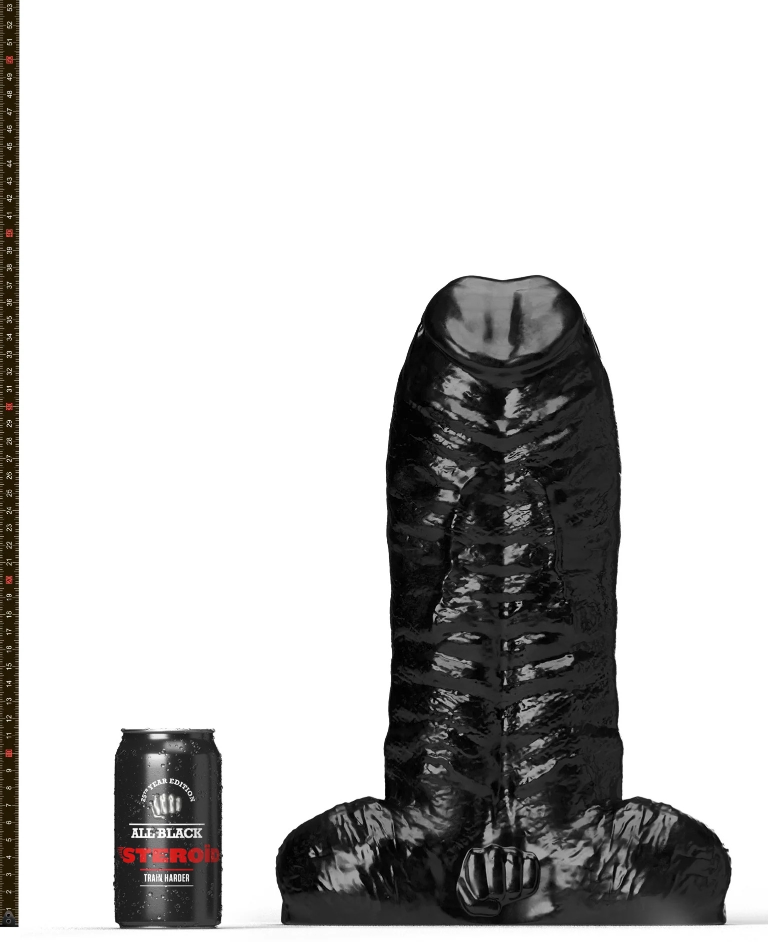 Gode XXL ABS11 THE PERSONAL TRAINER All Black Steroïd 31 x 15cm