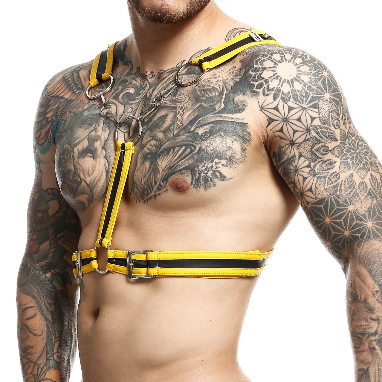 Harnais CROSS CHAIN Dngeon Noir-Jaune