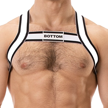 Harnais élastique BOTTOM Noir-Blanc