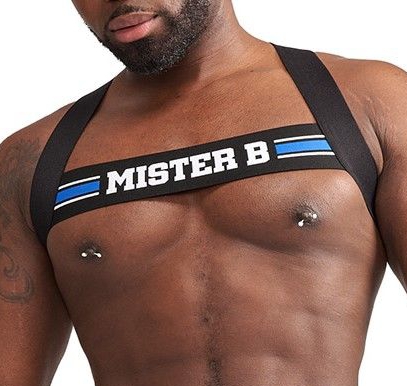 Harnais élastique X-BACK Noir-Bleu