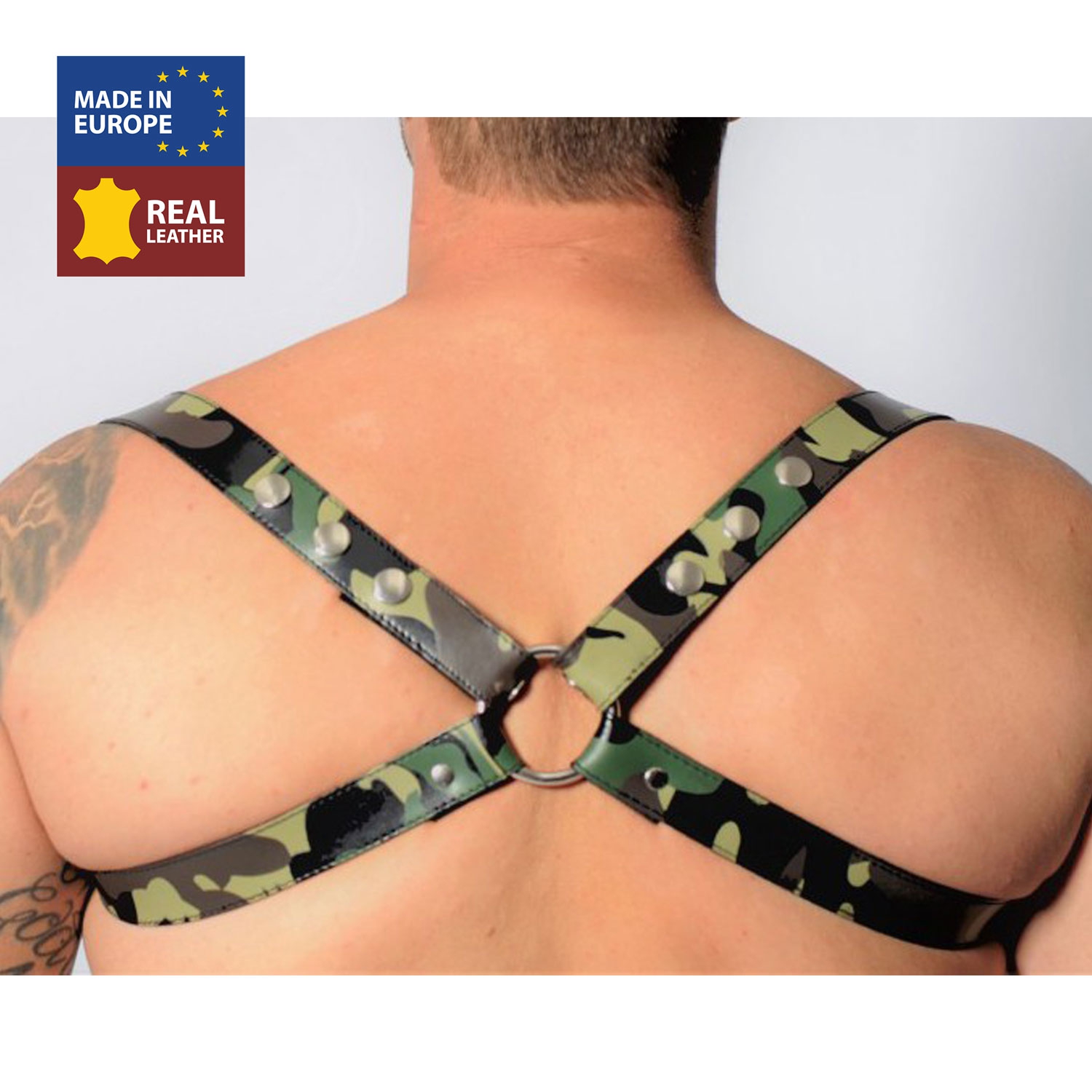 Harnais en cuir CROSS Camouflage