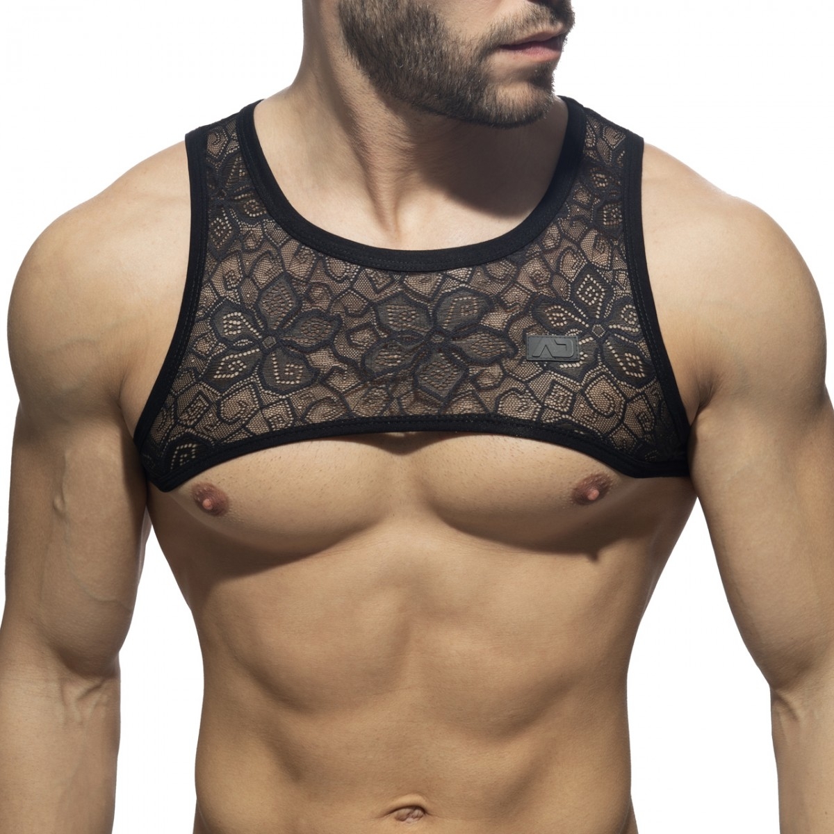 Harnais en dentelle FLOWERY Noir