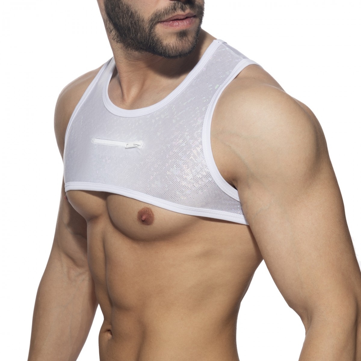 Harnais GLITTER AD Fetish Blanc