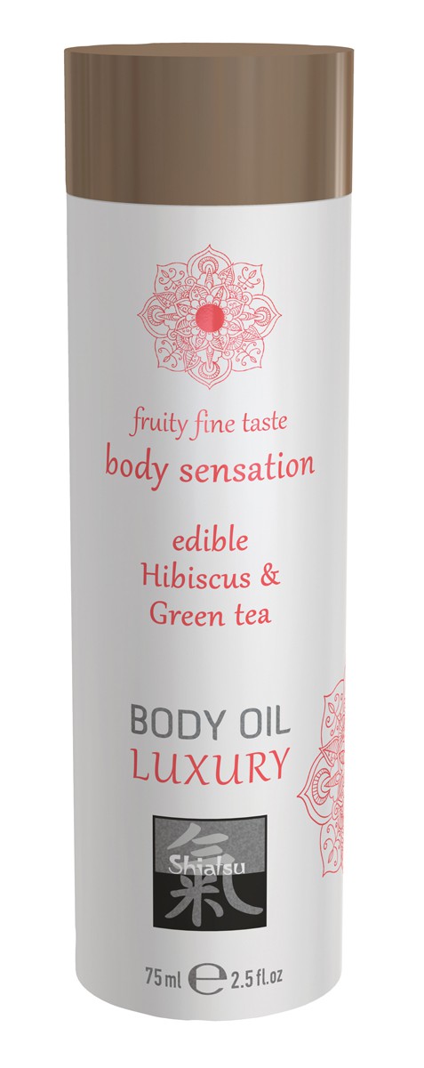 Huile de massage Comestible - HIBISCUS et THÉ VERT 75 ml