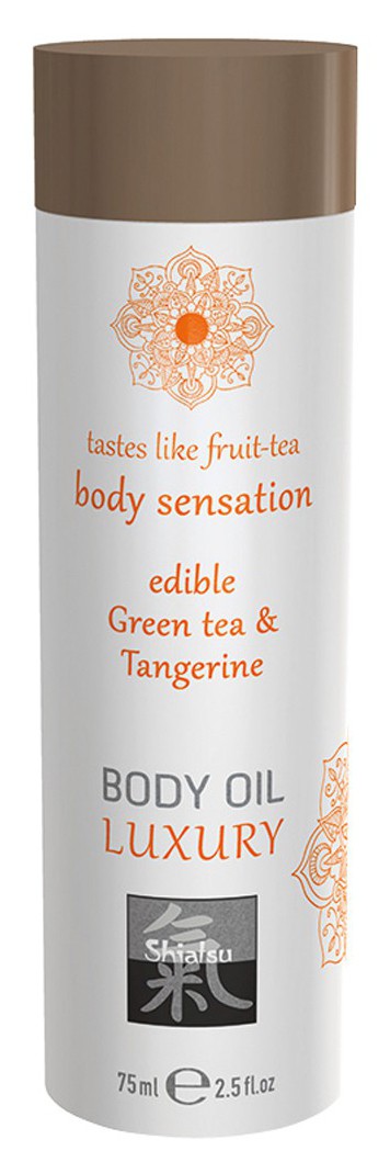 Huile de massage Comestible - THÉ VERT et MANDARINE 75 ml