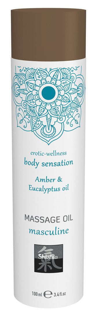 Huile de massage Masculine AMBRE & EUCALYPTUS