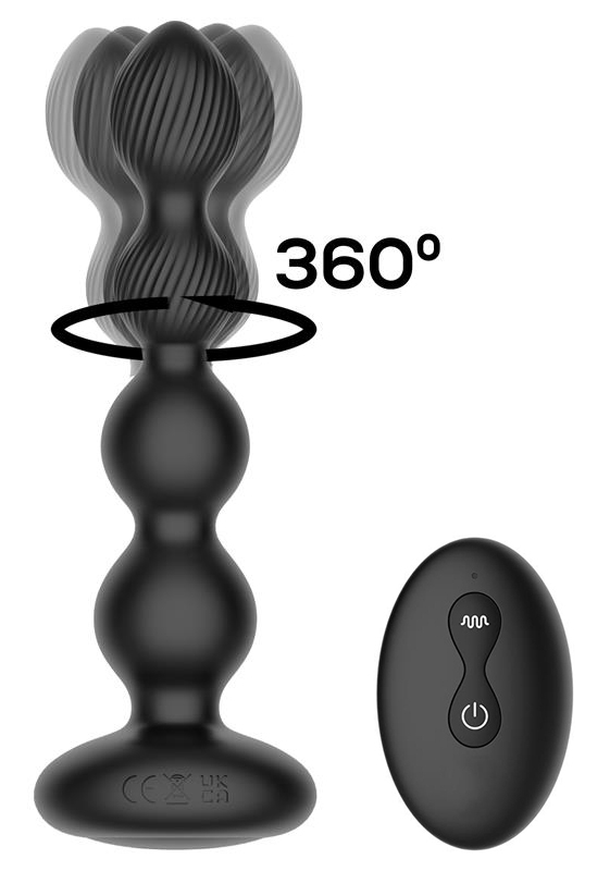 INTOYOU Boules anales vibrantes MOUVE 15 x 3.5cm