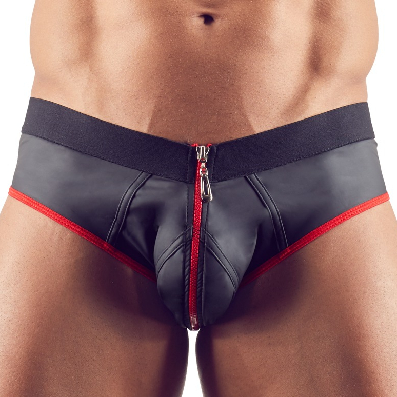Jockstrap JOY ZIP Noir-Rouge