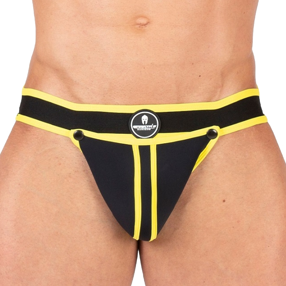 Jockstrap Néoprène SHELL Noir-Jaune