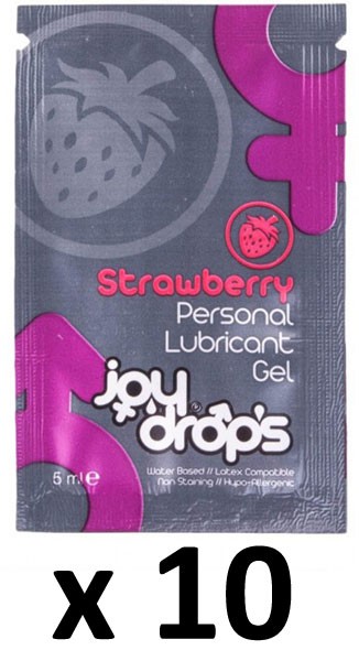 Joy Drops Dosettes Lubrifiant Arôme Fraise 5mL x10