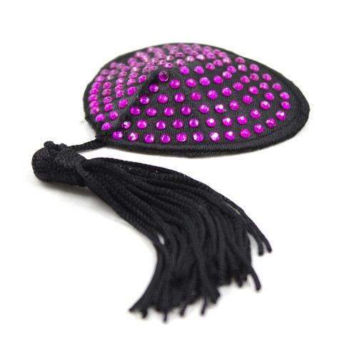 Joy Jewels Cache-Tétons COEUR Noir-Violet x2