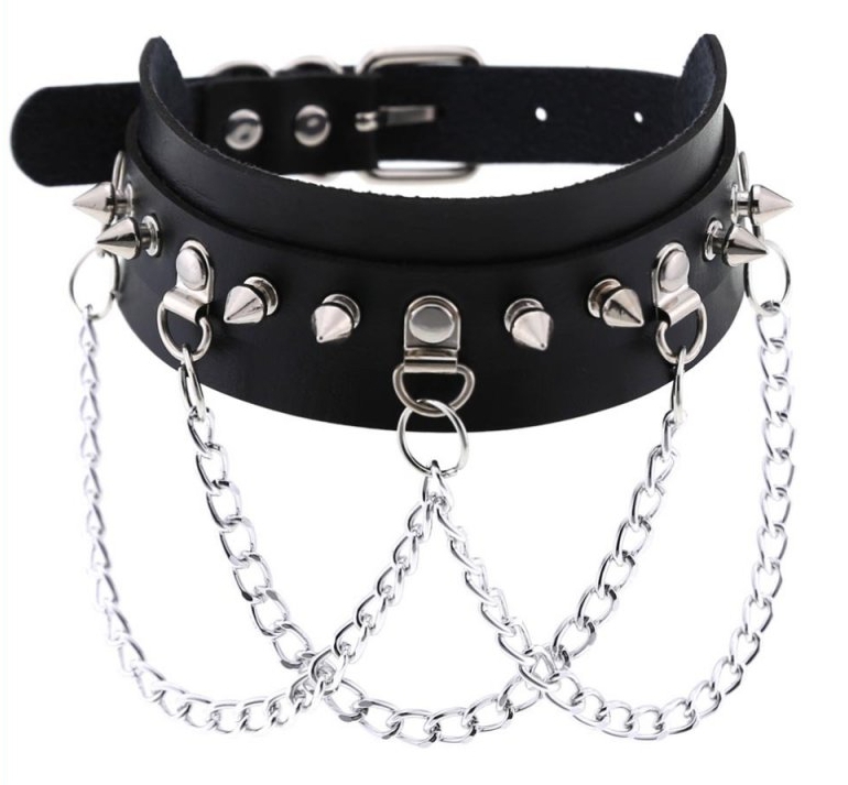 Joy Jewels Collier à pointes PIKY Noir-Argenté
