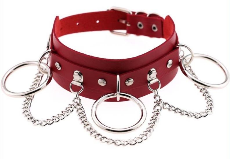 Joy Jewels Collier O RING CHAIN Rouge