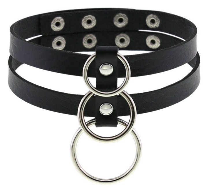 Joy Jewels Ras de cou TRI RINGS Noir