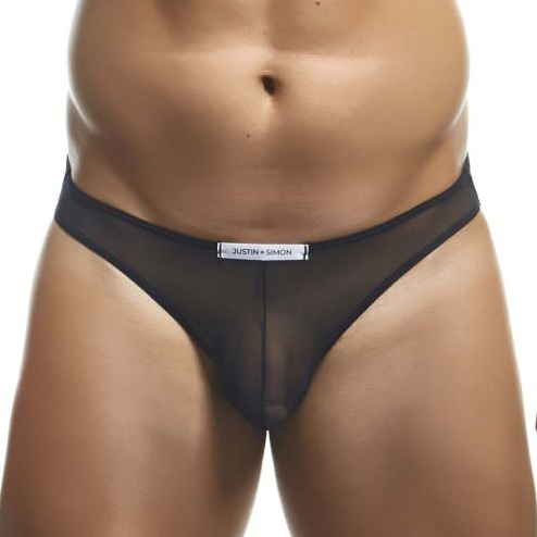 JUSTINSIMON Slip mesh CLASSIC BIKINI Noir