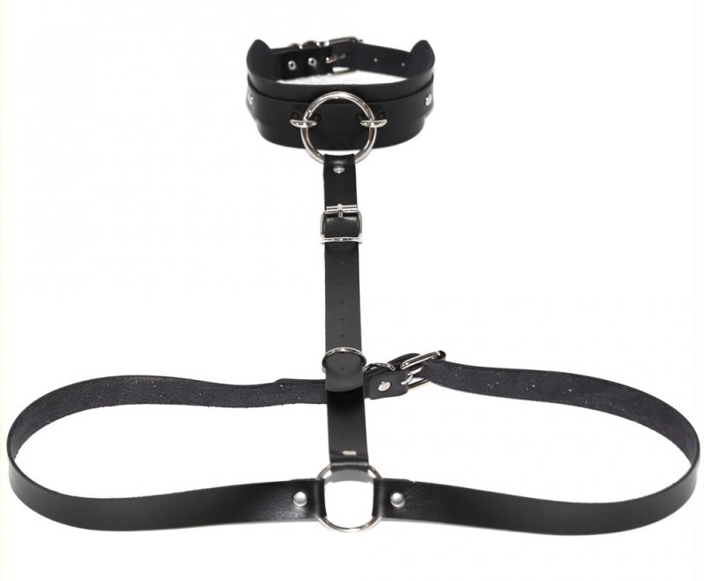 Kinky Party Collier Sm Ceinture BELT STRICT Noir