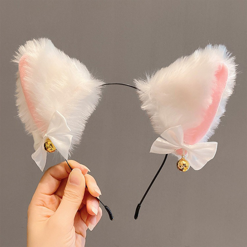 Kinky Party Serre-Tête KITTEN EARS Blanc